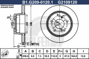 B1.G209-0120.1 GALFER brzdový kotúč B1.G209-0120.1 GALFER