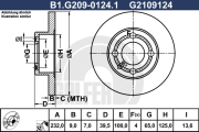 B1.G209-0124.1 Brzdový kotouč GALFER