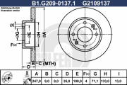 B1.G209-0137.1 GALFER brzdový kotúč B1.G209-0137.1 GALFER