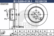 B1.G209-0139.1 Brzdový kotouč GALFER
