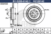 B1.G209-0142.1 Brzdový kotouč GALFER