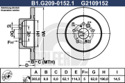 B1.G209-0152.1 GALFER brzdový kotúč B1.G209-0152.1 GALFER