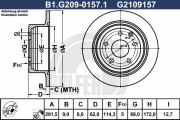 B1.G209-0157.1 Brzdový kotouč GALFER