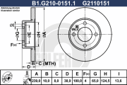 B1.G210-0151.1 GALFER brzdový kotúč B1.G210-0151.1 GALFER
