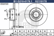 B1.G210-0178.1 GALFER brzdový kotúč B1.G210-0178.1 GALFER