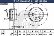 B1.G210-0196.1 Brzdový kotouč GALFER