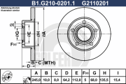 B1.G210-0201.1 GALFER brzdový kotúč B1.G210-0201.1 GALFER