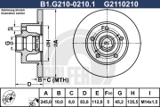 B1.G210-0210.1 Brzdový kotouč GALFER
