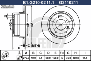 B1.G210-0211.1 Brzdový kotouč GALFER