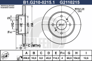 B1.G210-0215.1 Brzdový kotouč GALFER