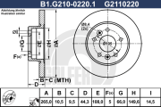 B1.G210-0220.1 GALFER brzdový kotúč B1.G210-0220.1 GALFER