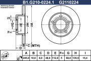 B1.G210-0224.1 Brzdový kotouč GALFER