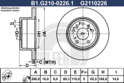 B1.G210-0226.1 Brzdový kotouč GALFER