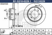 B1.G210-0229.1 GALFER brzdový kotúč B1.G210-0229.1 GALFER