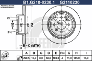 B1.G210-0230.1 GALFER brzdový kotúč B1.G210-0230.1 GALFER