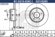 B1.G210-0285.1 Brzdový kotouč GALFER