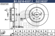 B1.G210-0337.1 GALFER brzdový kotúč B1.G210-0337.1 GALFER