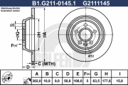 B1.G211-0145.1 GALFER brzdový kotúč B1.G211-0145.1 GALFER