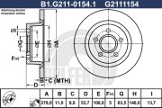 B1.G211-0154.1 Brzdový kotouč GALFER