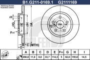 B1.G211-0169.1 GALFER brzdový kotúč B1.G211-0169.1 GALFER