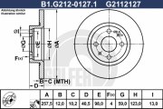 B1.G212-0127.1 GALFER brzdový kotúč B1.G212-0127.1 GALFER