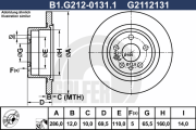B1.G212-0131.1 Brzdový kotouč GALFER