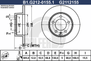 B1.G212-0155.1 Brzdový kotouč GALFER