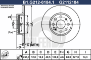 B1.G212-0184.1 Brzdový kotouč GALFER