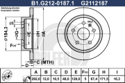 B1.G212-0187.1 GALFER brzdový kotúč B1.G212-0187.1 GALFER