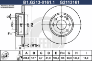 B1.G213-0161.1 Brzdový kotouč GALFER