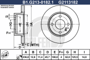 B1.G213-0182.1 Brzdový kotouč GALFER