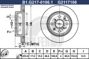 B1.G217-0106.1 Brzdový kotouč GALFER