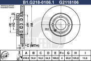 B1.G218-0106.1 GALFER brzdový kotúč B1.G218-0106.1 GALFER