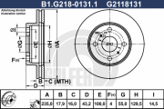 B1.G218-0131.1 Brzdový kotouč GALFER