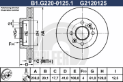 B1.G220-0125.1 Brzdový kotouč GALFER