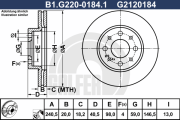B1.G220-0184.1 Brzdový kotouč GALFER