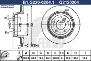 B1.G220-0204.1 Brzdový kotouč GALFER