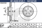 B1.G222-0145.1 Brzdový kotouč GALFER