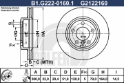 B1.G222-0160.1 Brzdový kotouč GALFER