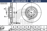 B1.G222-0163.1 Brzdový kotouč GALFER