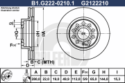 B1.G222-0210.1 GALFER brzdový kotúč B1.G222-0210.1 GALFER