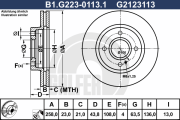 B1.G223-0113.1 Brzdový kotouč GALFER