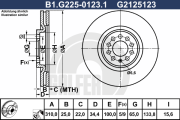 B1.G225-0123.1 GALFER brzdový kotúč B1.G225-0123.1 GALFER