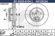 B1.G225-0124.1 Brzdový kotouč GALFER
