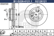 B1.G226-0121.1 Brzdový kotouč GALFER