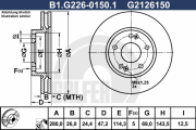 B1.G226-0150.1 Brzdový kotouč GALFER