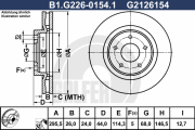 B1.G226-0154.1 Brzdový kotouč GALFER