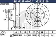B1.G228-0100.1 Brzdový kotouč GALFER