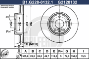 B1.G228-0132.1 GALFER brzdový kotúč B1.G228-0132.1 GALFER