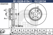 B1.G228-0154.1 GALFER brzdový kotúč B1.G228-0154.1 GALFER